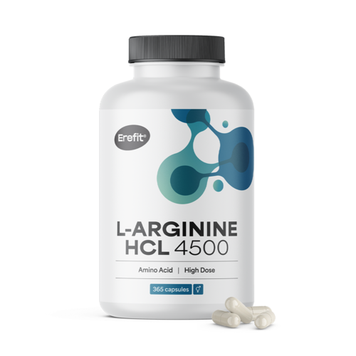 L-arginin HCL 4500 mg, 365 kapsul